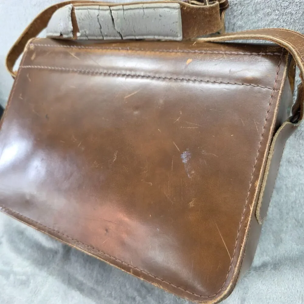 E.G 1 Leather Hand Waxed Messenger Bag